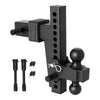 VEVOR Adjustable Trailer Hitch, Fit 2.5 Inch Receiver, Trailer Hitch Mount with 2 Inch & 2-5/16 Inch Balls, 18500 lbs GTW, 10 Inch Drop, Towing Ball Mounts for RVs, Off-Road Vehicles and Trucks, Black