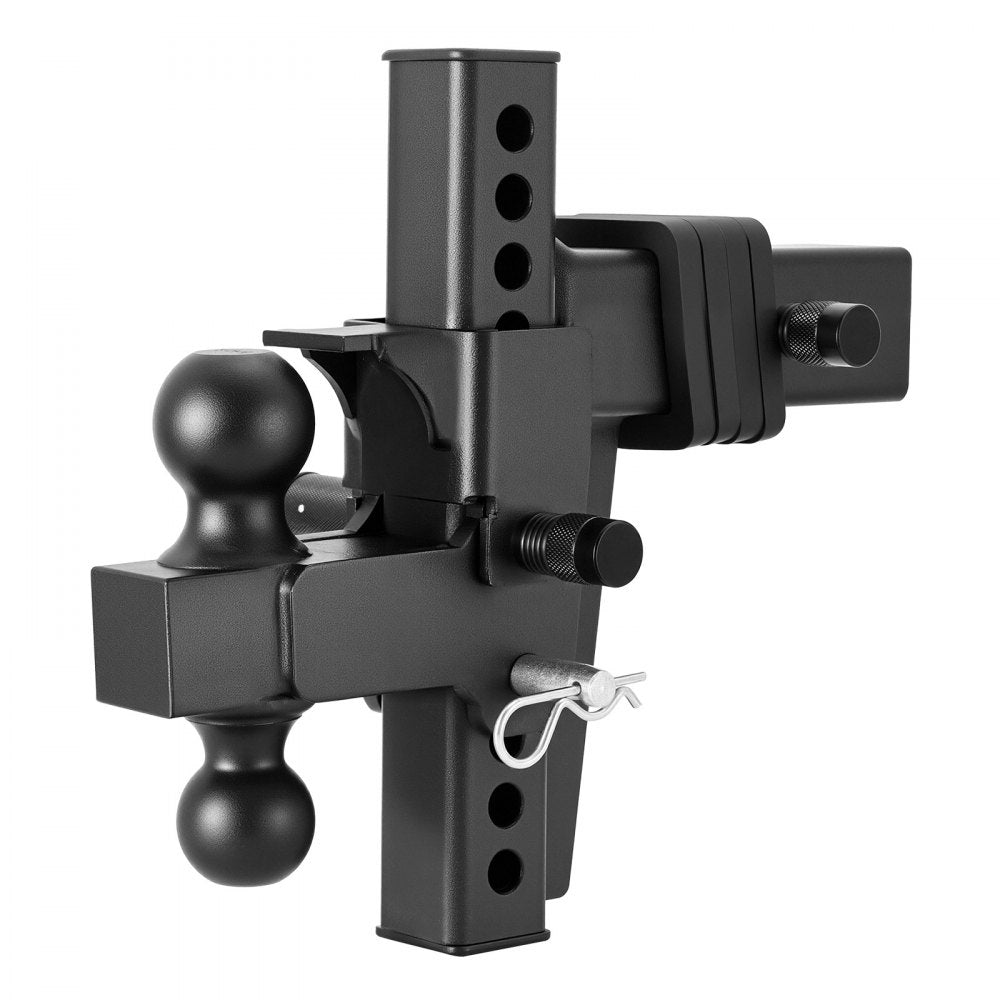 VEVOR Adjustable Trailer Hitch, Fit 2.5 Inch Receiver, Trailer Hitch Mount with 2 Inch & 2-5/16 Inch Balls, 21000 lbs GTW, 9 Inch Drop, Towing Ball Mounts for RVs, Off-Road Vehicles and Trucks, Black