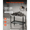 VEVOR Welding Table 36" x 18" Movable Welding Workbench 1200LBS Capacity, Heavy-Duty Steel Work Table Platform with 4 Lockable Casters, 4 Tool Slots, 0.63" Fixture Holes, Tool Tray for Workshops