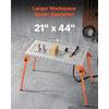 VEVOR Foldable Welding Table, 44" x 21" Welding Workbench 500LBS Capacity, 4-Level Adjustable Height, Heavy-Duty Steel Work Table with 6 Tool Slots & 0.63" Fixture Holes for Welding Assembly Repair