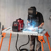 VEVOR Foldable Welding Table, 44" x 21" Welding Workbench 500LBS Capacity, 4-Level Adjustable Height, Heavy-Duty Steel Work Table with 6 Tool Slots & 0.63" Fixture Holes for Welding Assembly Repair