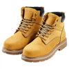 VEVOR Steel Toe Work Boots, US Size 13, Waterproof Work Boots for Men, Slip-Resistant Work Boot, Lightweight and Breathable Rubber Sole Mens Boots for Industry Construction, Brown Yellow