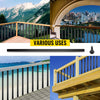 VEVOR Deck Balusters, 51 Pack Metal Deck Spindles, 36\"x0.75\" Staircase Baluster with Screws, Aluminum Alloy Deck Railing for Wood and Composite Deck, Circle Baluster for Outdoor Stair Deck Porch