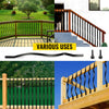 VEVOR Deck Balusters, 51 Pack Metal Deck Spindles, 32.25\"x1\" Staircase Baluster with Screws, Aluminum Alloy Deck Railing for Wood and Composite Deck, Stylish Baluster for Outdoor Stair Deck Porch