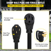 VEVOR Heavy Duty 15 ft 50 Amp RV Extension Cord Power Supply Cable w/Molded Connector&Handles 125V/250V