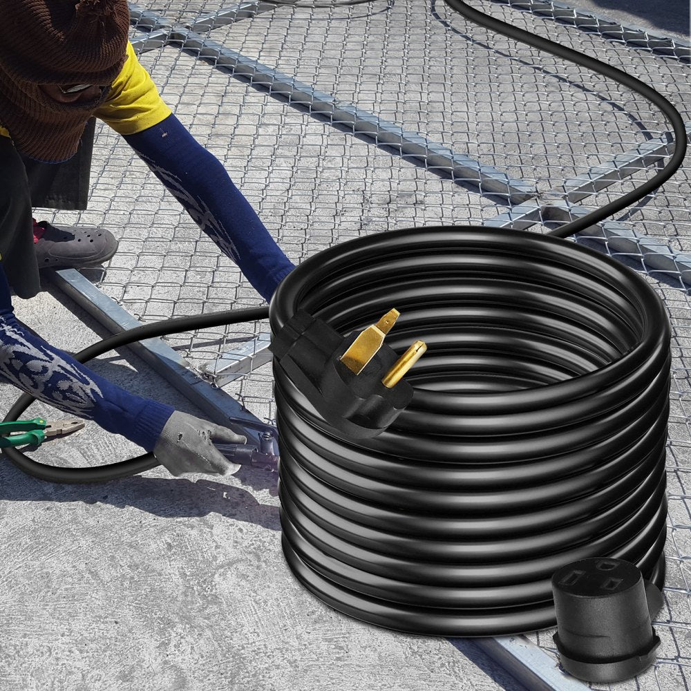 VEVOR Welder Extension Cord 40Amp 50ft 250V, Welding Power Cord with NEMA 6-50 Plug 8 Gauge 3 Prong for MIG,Lincoln,Plasma,Miller,TIG Tested to UL Standards