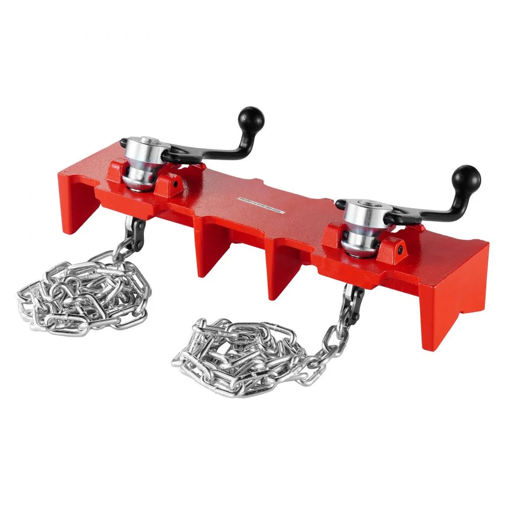 VEVOR Pipe Welding Vise, 1/2" to 8" Pipe Welding Clamp with Dual Chains & Crank Handles, Heavy-Duty Cast Iron Welding Vise for a Variety of Pipes
