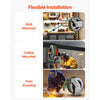 VEVOR Retractable Welding Hose Reel, 1/4-Inch x 50FT Twin Oxygen Acetylene Rubber Hose Max 300PSI - R Grade, Ceiling/Wall Mount Heavy Duty Steel Hose Reel Auto-Rewind, Ideal for Workshops Garages