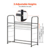 VEVOR Tire Storage Rack, 2-Shelf Tire Stand Holds up to 8 Standard Tires, Q195 Heavy-Duty Steel Tire Holder Carrier with Adjustable Height & Protective Cover for Garage Workshop, 396LBS Loading