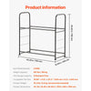 VEVOR Tire Storage Rack, 2-Shelf Tire Stand Holds up to 8 Standard Tires, Q195 Heavy-Duty Steel Tire Holder Carrier with Adjustable Height & Protective Cover for Garage Workshop, 396LBS Loading