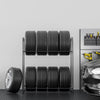 VEVOR Tire Storage Rack, 2-Shelf Tire Stand Holds up to 8 Standard Tires, Q195 Heavy-Duty Steel Tire Holder Carrier with Adjustable Height & Protective Cover for Garage Workshop, 396LBS Loading