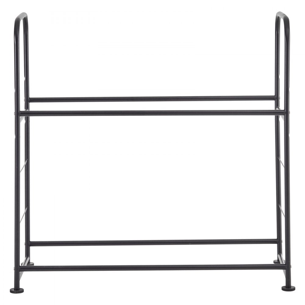 VEVOR Tire Storage Rack, 2-Shelf Tire Stand Holds up to 8 Standard Tires, Q195 Heavy-Duty Steel Tire Holder Carrier with Adjustable Height & Protective Cover for Garage Workshop, 396LBS Loading
