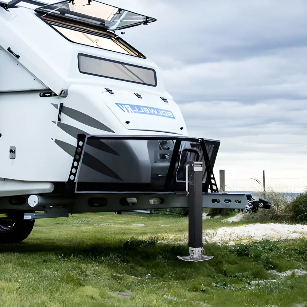 VEVOR Trailer Jack, 8000 lbs Dynamic Load Capacity, Weld-on Pipe-Mount Swivel Trailer Jack with Ergonomic Handle, 15-inch Vertical Travel, Suitable for RV, Horse, Utility, Camping and Yacht Trailers