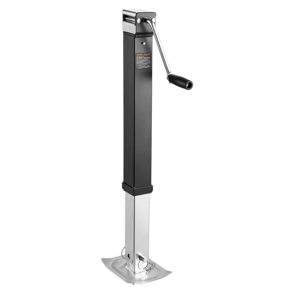 VEVOR Trailer Jack, 8000 lbs Dynamic Load Capacity, Weld-on Pipe-Mount Swivel Trailer Jack with Ergonomic Handle, 15-inch Vertical Travel, Suitable for RV, Horse, Utility, Camping and Yacht Trailers