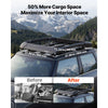VEVOR Roof Rack Cargo Basket, 38 x 38 x 5.59 in, Universal Heavy Duty Roof Top Carrier Basket, 150 lbs Capacity, All-Weather Car Top Luggage Holder, Fits Crossbars up to 3.54 x 1.97 in, for SUV Truck
