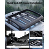 VEVOR Roof Rack Cargo Basket, 38 x 38 x 5.59 in, Universal Heavy Duty Roof Top Carrier Basket, 150 lbs Capacity, All-Weather Car Top Luggage Holder, Fits Crossbars up to 3.54 x 1.97 in, for SUV Truck