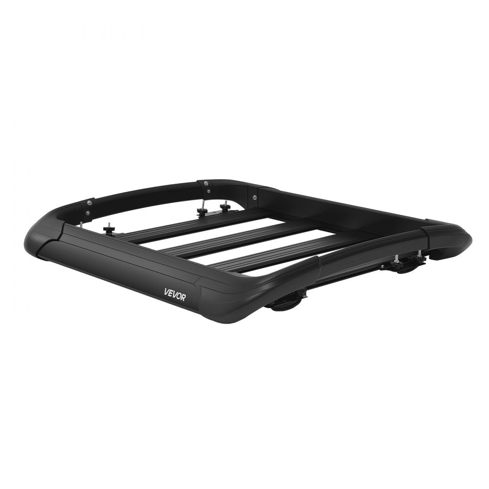 VEVOR Roof Rack Cargo Basket, 38 x 38 x 5.59 in, Universal Heavy Duty Roof Top Carrier Basket, 150 lbs Capacity, All-Weather Car Top Luggage Holder, Fits Crossbars up to 3.54 x 1.97 in, for SUV Truck