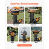 VEVOR Camping Rocket Stove, Wood Burning Portable Rocket Stove with Carrying Bag for Backpacking, Carbon Steel, Burn Wood, Twigs or Sticks for Outdoor Cooking, Backyard, Camp Cooking, Heating, Black