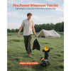 VEVOR Camping Rocket Stove, Wood Burning Portable Rocket Stove with Carrying Bag for Backpacking, Carbon Steel, Burn Wood, Twigs or Sticks for Outdoor Cooking, Backyard, Camp Cooking, Heating, Black