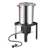 VEVOR 30 Qt. Turkey and 10 Qt. Fish Fryer Seafood Boiler Stainless Steel, Outdoor Cooker for Crawfish, Crab, Shrimp, Lobster, Complete Deep Steamer Kit with Basket, Stand, 54,000 BTU Propane Burner