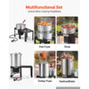 VEVOR 30 Qt. Turkey and 10 Qt. Fish Fryer Seafood Deep Boiler Aluminum, Outdoor Cooker for Crawfish, Crab, Lobster, Complete Steamer Kit with Basket, Side Table, Stand, 54,000 BTU Propane Burner