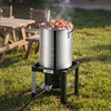 VEVOR 30 Qt. Turkey and 10 Qt. Fish Fryer Seafood Deep Boiler Aluminum, Outdoor Cooker for Crawfish, Crab, Shrimp, Lobster, Complete Steamer Kit with Basket, Stand, and 54,000 BTU Propane Burner