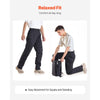 VEVOR FR Pants for Men, 9 oz 100% Cotton, Flame-Resistant Cargo Pants with Multi-Pockets and Elastic Waist, Reinforced Tear-proof Stitching, Ideal for Welding Work and Casual Wear, L Size, Black