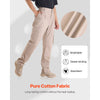 VEVOR FR Pants for Men, 9 oz 100% Cotton, Flame-Resistant Cargo Pants with Multi-Pockets and Elastic Waist, Reinforced Tear-proof Stitching, Ideal for Welding Work and Casual Wear, M Size, Khaki