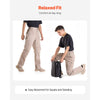 VEVOR FR Pants for Men, 9 oz 100% Cotton, Flame-Resistant Cargo Pants with Multi-Pockets and Elastic Waist, Reinforced Tear-proof Stitching, Ideal for Welding Work and Casual Wear, M Size, Khaki
