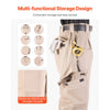 VEVOR FR Pants for Men, 9 oz 100% Cotton, Flame-Resistant Cargo Pants with Multi-Pockets and Elastic Waist, Reinforced Tear-proof Stitching, Ideal for Welding Work and Casual Wear, XXL Size, Khaki
