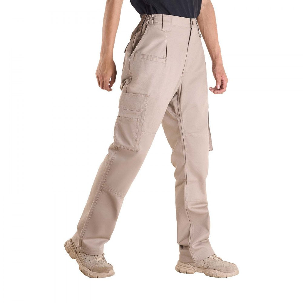 VEVOR FR Pants for Men, 9 oz 100% Cotton, Flame-Resistant Cargo Pants with Multi-Pockets and Elastic Waist, Reinforced Tear-proof Stitching, Ideal for Welding Work and Casual Wear, XXL Size, Khaki