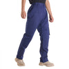 VEVOR FR Pants for Men, 9 oz 100% Cotton, Flame-Resistant Cargo Pants with Multi-Pockets and Elastic Waist, Reinforced Tear-proof Stitching, Ideal for Welding Work and Casual Wear, M Size, Dark Blue