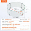 VEVOR Fire Pit Wind Guard, 17 x 6.7 inch Round Glass Flame Shield, 0.24-Inch Thick Fire Table Accessory, Clear Tempered Glass Flame Guard for Propane, Gas, Outdoor, Patio, Backyard