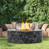 VEVOR Fire Pit Wind Guard, 17 x 6.7 inch Round Glass Flame Shield, 0.24-Inch Thick Fire Table Accessory, Clear Tempered Glass Flame Guard for Propane, Gas, Outdoor, Patio, Backyard