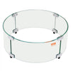 VEVOR Fire Pit Wind Guard, 29 x 8 inch Round Glass Flame Shield, 0.24-Inch Thick Fire Table Accessory, Clear Tempered Glass Flame Guard for Propane, Gas, Outdoor, Patio, Backyard