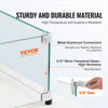 VEVOR Glass Wind Guard for Rectangular Fire Pit Table 31 x 12.5 x 6.5 Inch, 0.31 inch Thick and Sturdy Tempered Glass Panel with Hard Aluminum Corner Bracket & Rubber Feet, Easy to Assemble