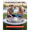 VEVOR Fire Pit Cover, 20" Round Bonfire Lid, Premium 304 Stainless Steel, for Outdoor, Patio, Backyard, Camping, Party, High Temperature Tolerant, Help Contain Ash, Versatile Tabletop Accessory