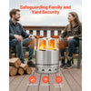 VEVOR Fire Pit Heat Deflector for Solo Stove Yukon, 25 inch Bonfire Round for Wood Burning Fire Pit, 304 Stainless Steel Heat Diffuser, Detachable Burner Cover Camping Accessories