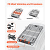 VEVOR Roof Rack Basket, 64 x 39 x 4.1 in, Universal Rooftop Cargo Carrier with 44.1 x 34.3 x 10.2 in Cargo Bag, Net, Ratchet Straps, 250 lbs Max Load Capacity Car Top Luggage Holder, for SUV Truck Car