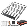 VEVOR Roof Rack Basket, 51 x 36 x 4.1 in, Universal Rooftop Cargo Carrier with 1120 x 870 x 260 mm Cargo Bag, Net, Ratchet Straps, 200 lbs Max Load Capacity Car Top Luggage Holder, for SUV Truck Car