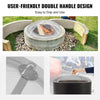 VEVOR Fire Pit Spark Screen Round 36", Reinforced Heavy Duty Steel Metal Cover, Outdoor Firepit Lid, Easy-Opening Top Screen Covers Round with Ring Handle for Outdoor Patio Fire Pits Backyard