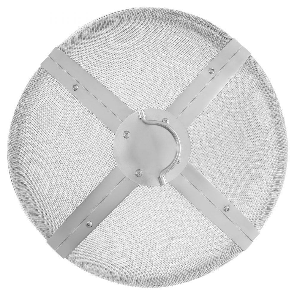 VEVOR Fire Pit Spark Screen Round 20", Reinforced Heavy Duty Steel Metal Cover, Outdoor Firepit Lid, Easy-Opening Top Screen Covers Round with Ring Handle for Outdoor Patio Fire Pits Backyard