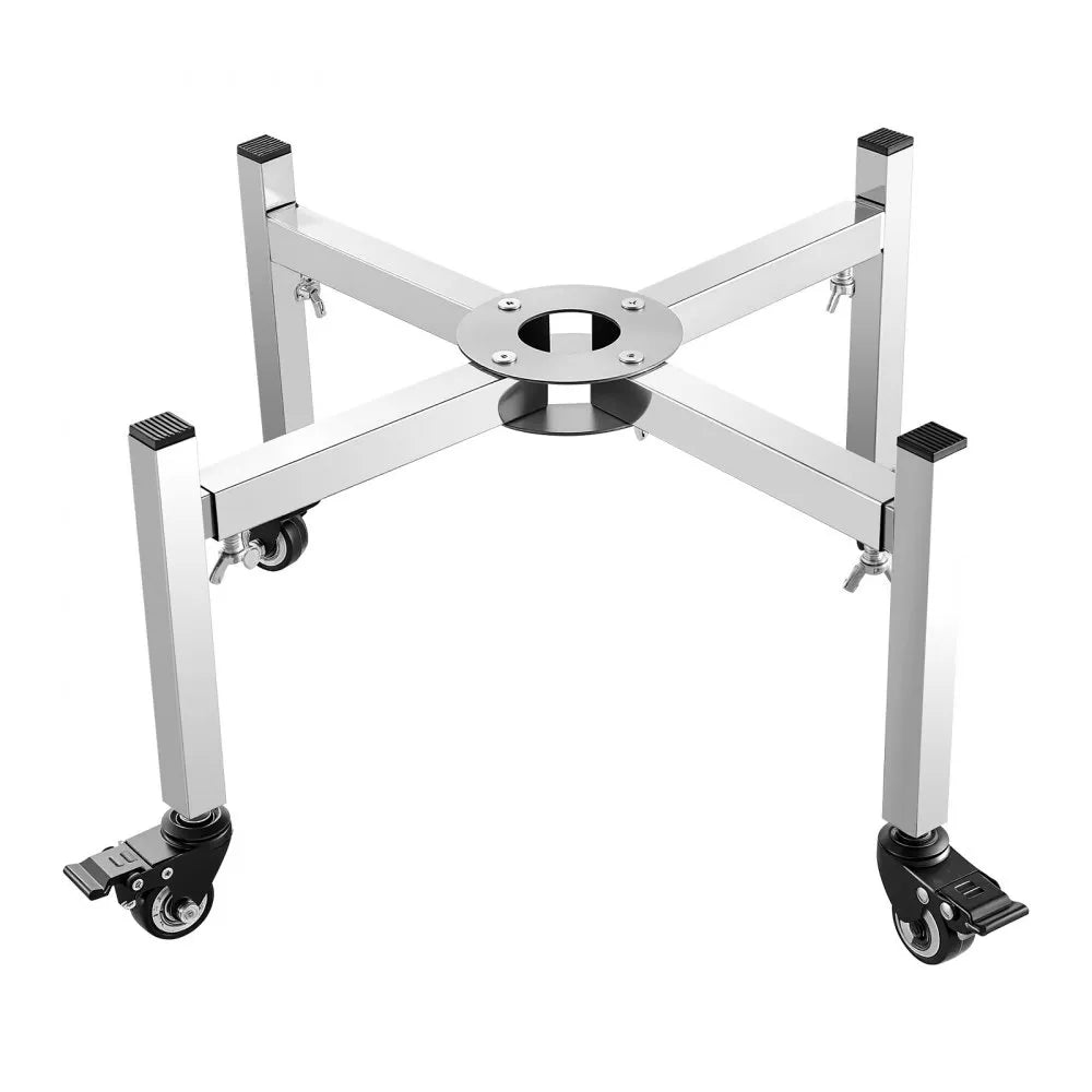 VEVOR Fire Pit Stand, 15-27 inch Adjustable Stretch with 4 Casters, Firepit Stand for Solo Stove Bonfire Ranger Yukon & Other Outside Firepit, Stainless Steel Camping Fire Pit Accessory for Fireplace
