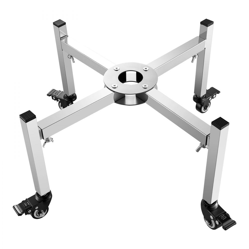 VEVOR Fire Pit Stand, 15-27 inch Adjustable Stretch with 4 Casters, Firepit Stand for Solo Stove Bonfire Ranger Yukon & Other Outside Firepit, Stainless Steel Camping Fire Pit Accessory for Fireplace
