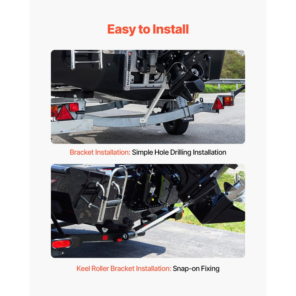 VEVOR Transom Saver, 24-36 in, Adjustable Boat Transom Saver with Composite Head, Corrosion-Resistant Easy-to-Install Transom Savers for Less Than 100 HP Outboard Motor , Fit for Roller & Trailer