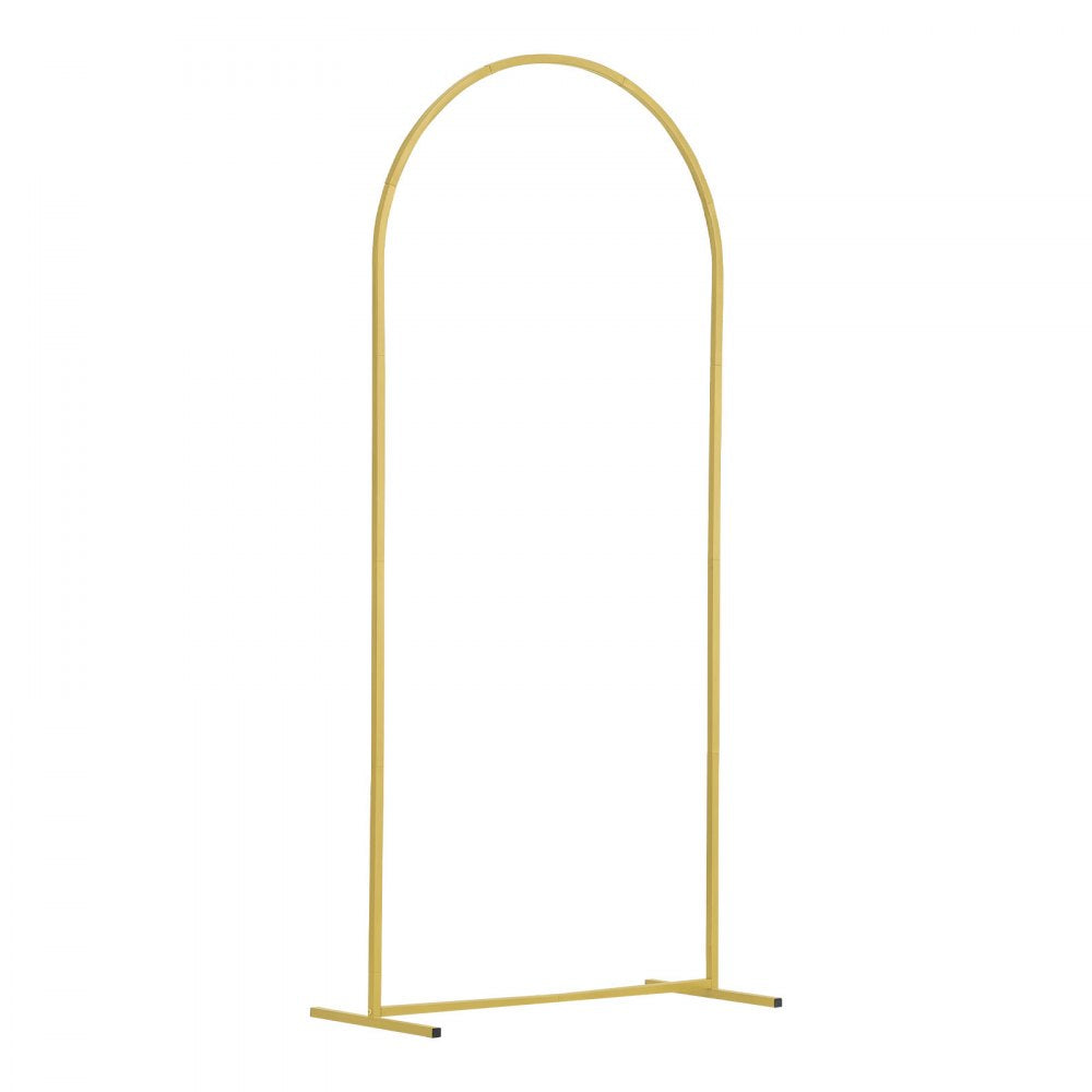 VEVOR Wedding Arch Backdrop Stand, Set of 3, Metal Stable Stand with Case Connection & Chassis Crossbar Design, Easy-to-Assemble Gold Stand with Premium Metal, Fit for Birthday, Celebration, Holiday