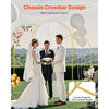 VEVOR Wedding Arch Backdrop Stand, Set of 3, Metal Stable Stand with Case Connection & Chassis Crossbar Design, Easy-to-Assemble Gold Stand with Premium Metal, Fit for Birthday, Celebration, Holiday