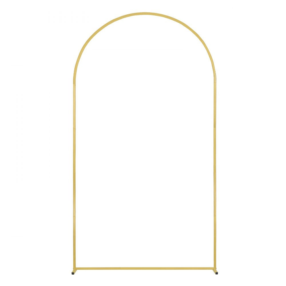 VEVOR Wedding Arch Backdrop Stand, Set of 3, Metal Stable Stand with Case Connection & Chassis Crossbar Design, Easy-to-Assemble Gold Stand with Premium Metal, Fit for Birthday, Celebration, Holiday