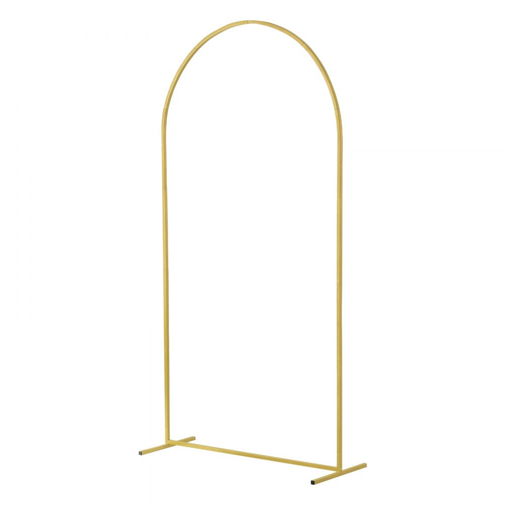 VEVOR Wedding Arch Backdrop Stand, Set of 3, Metal Stable Stand with Case Connection & Chassis Crossbar Design, Easy-to-Assemble Gold Stand with Premium Metal, Fit for Birthday, Celebration, Holiday