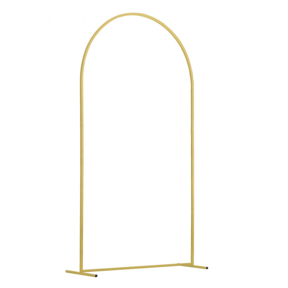 VEVOR Wedding Arch Backdrop Stand, Set of 3, Metal Stable Stand with Case Connection & Chassis Crossbar Design, Easy-to-Assemble Gold Stand with Premium Metal, Fit for Birthday, Celebration, Holiday
